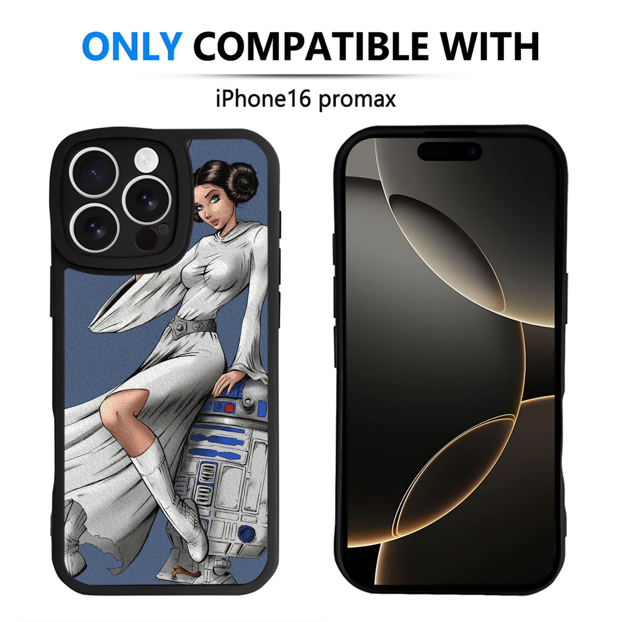（画像用） スター・ウォーズ Star Wars 【iPhone 16シリーズ対応】シリコンスマホケース（レザー調） 材質：シリコン